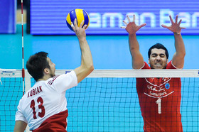 دیدار والیبال تیم‌های ملی ایران و لهستان